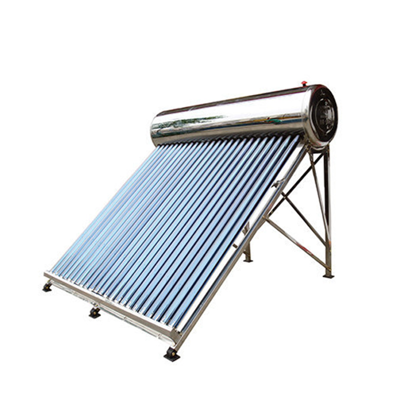 iW Solar all-stainless pressurized solar water heater with SUS304-2B storage tank and vacuum tube collector