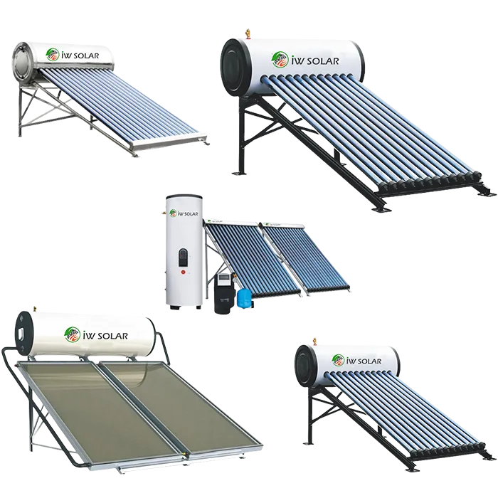 Custom solar water heaters manufactured by iW Solar in China